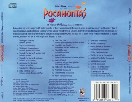 Alan Menken, Stephen Schwartz - Pocahontas (An Original Walt Disney Pictures Soundtrack) (1995)