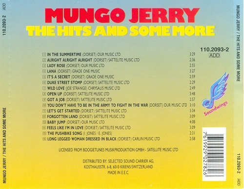 Mungo Jerry - In the Summertime - The Hits and Some More (1991)