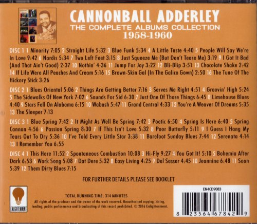 Cannonball Adderley - The Complete Albums Collection 1958-1960 (4CD, 2016)