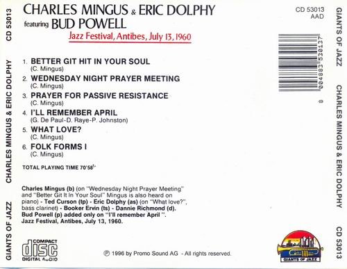 Charles Mingus & Eric Dolphy - Immortal Concerts (1960)