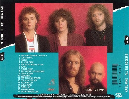 April Wine - All The Rockers (1987)