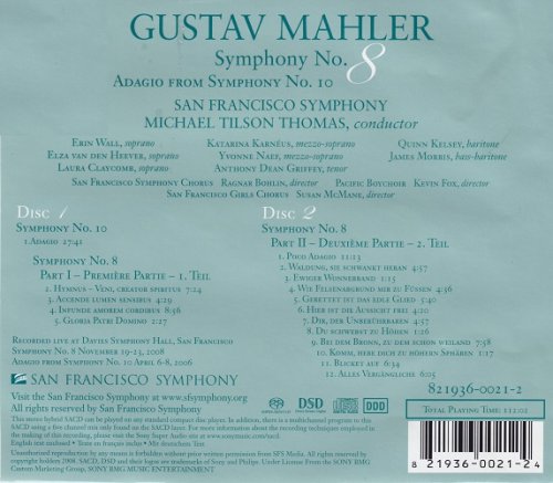 Michael Tilson Thomas - Mahler: Symphony No 8, 10 Adagio (2008) [SACD]