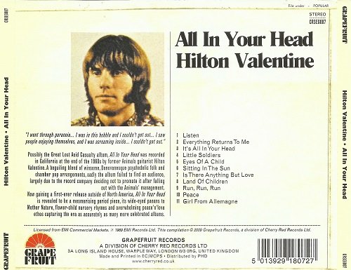 Hilton Valentine - All In Your Head (Reissue, Remastered) (1969/2009)