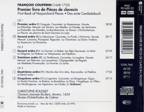 Christophe Rousset - Couperin: Premier Livre De Pieces De Clavecin (1994)