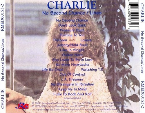 Charlie - No Second Chance / Lines (Reissue) (1977-78/1996)