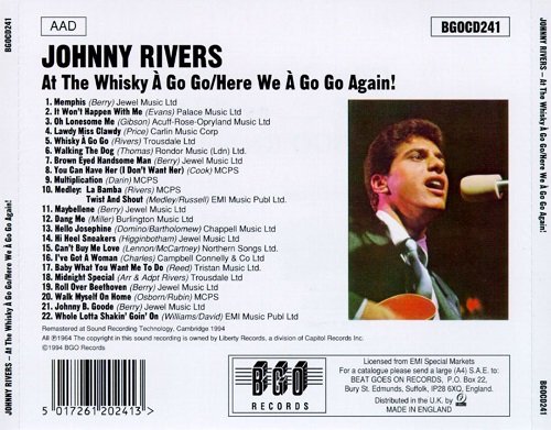 Johnny Rivers - At The Whisky à Go Go & Here We à Go Go Again! (Reissue, Remastered) (1964/1995)