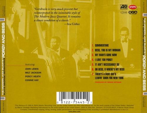 The Modern Jazz Quartet - Plays George Gershwin's Porgy & Bess (1965) CD Rip