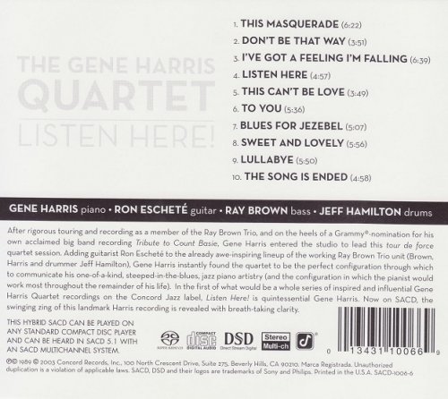 The Gene Harris Quartet - Listen Here! (1989) [2003 SACD]