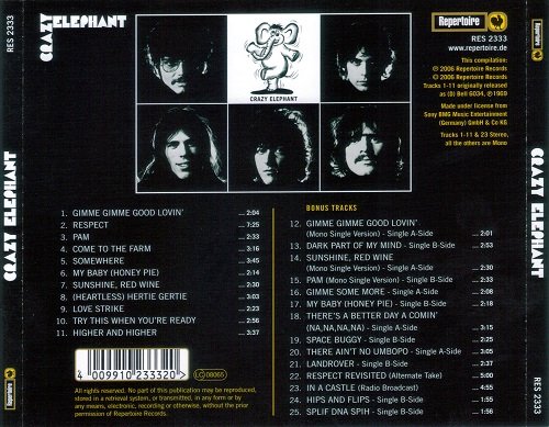 Crazy Elephant - Crazy Elephant (Remastered, Expanded Edition) (1969/2006)