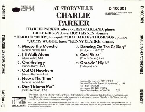 Charlie Parker - Charlie Parker At Storyville (1953)