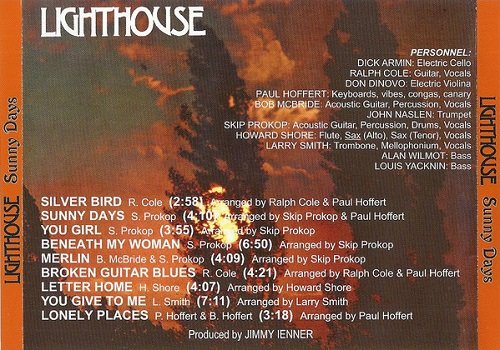 Lighthouse - Sunny Days (Reissue) (1972/2008)