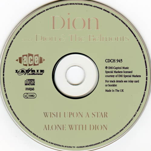 Dion and Dion & The Belmonts - Wish Upon A star & Alone With Dion (1998)