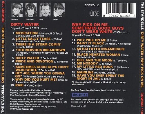 The Standells - Dirty Water / Why Pick On Me (Sometimes Good Guys Don't Wear White) (1966/1992)