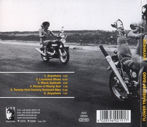 Flower Travellin' Band - Anywhere (Reissue) (1970/2006)