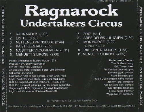 Undertakers Circus - Ragnarock (Reissue) (1973/2004)