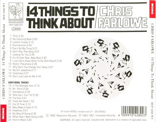 Chris Farlowe - 14 Things To Thinks About (Reissue) (1966/1992)