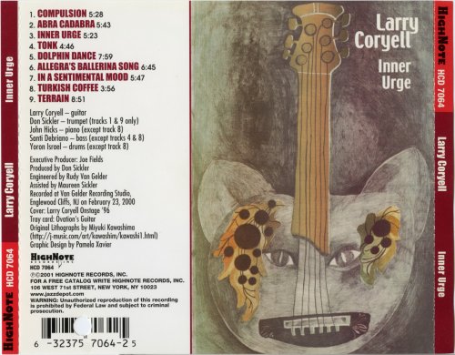 Larry Coryell - Inner Urge (2000), 320 Kbps