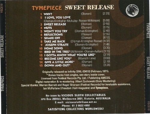 Tymepiece - Sweet Release (Reissue) (1971/1998)