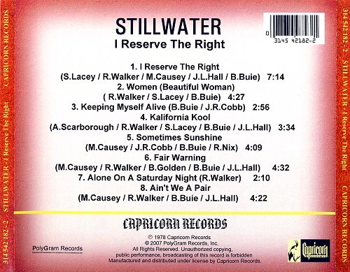 Stillwater - I Reserve The Right (Reissue) (1978/2007)