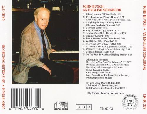 John Bunch - An English Songbook (2003)