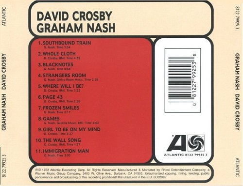 Graham Nash David Crosby - Graham Nash David Crosby (Reissue) (1972/2008)