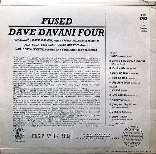 The Dave Davani Four - Fused! (1965) Vinyl Rip