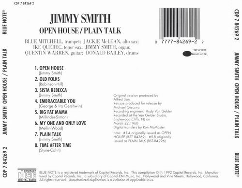Jimmy Smith - Open House, Plain Talk (1960)