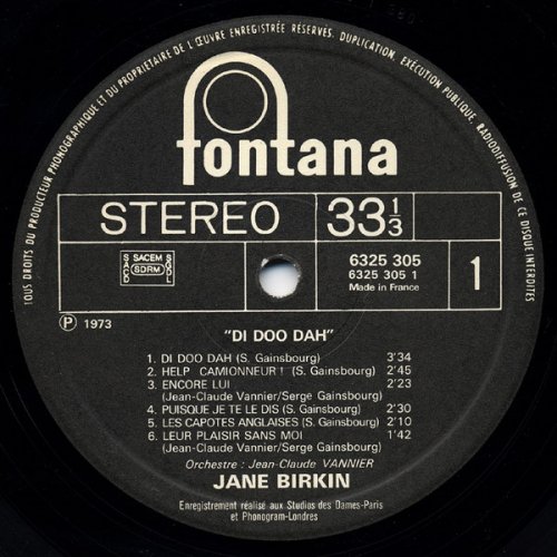 Jane Birkin - Di Doo Dah (1973) LP