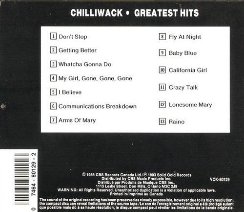 Chilliwack - Greatest Hits (Reissue) (1983/1988)