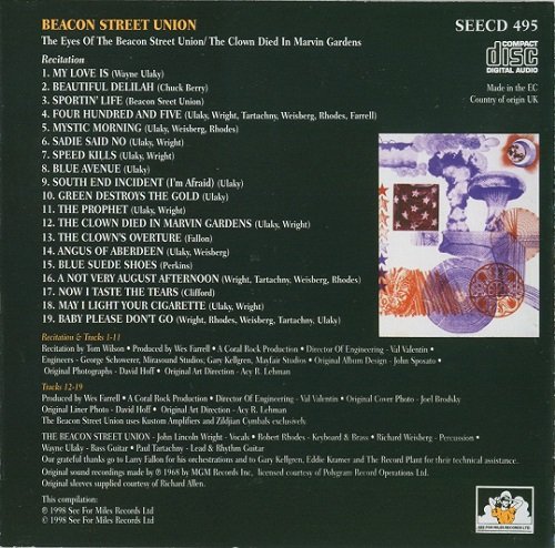 Beacon Street Union - The Eyes Of The Beacon Street Union / The Clown Died In Marvin Gardenz (Reissue) (1967-68/1998)