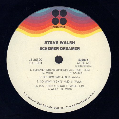 Steve Walsh - Schemer Dreamer (1980) LP