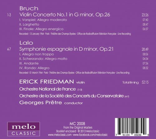 Erick Friedman - Plays Bruch and Lalo (2014)