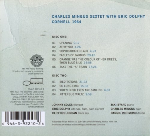 Charles Mingus Sextet & Eric Dolphy - Cornell 1964 (2007)