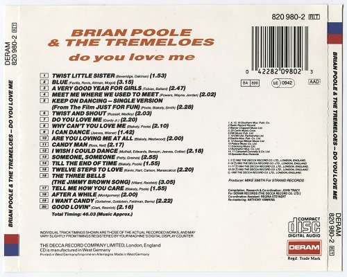 Brian Poole & The Tremeloes - Do You Love Me (Remastered) (1990)