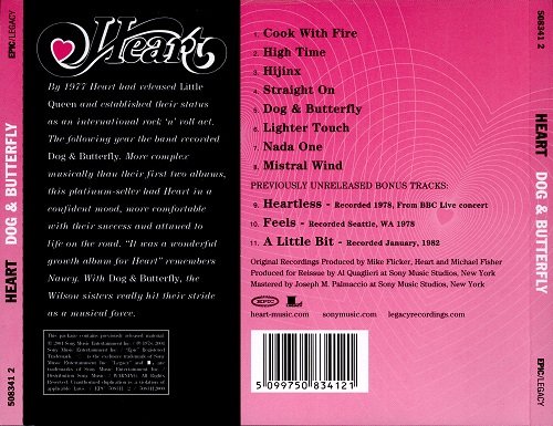 Heart - Dog & Butterfly (Reissue, Remastered Bonus Tracks) (1978/2004)