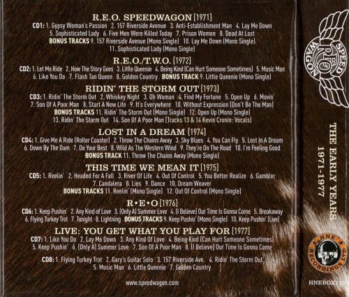 REO Speedwagon - The Early Years 1971-1977 (2018) {8CD Box Set} CD-Rip