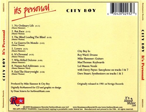 City Boy - It's Personal (Reissue) (1981/2009)