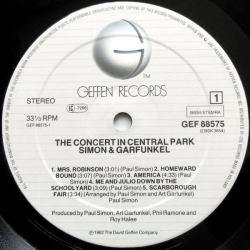 Simon And Garfunkel – The Concert In Central Park (1982) 2LP