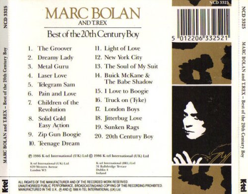 Marc Bolan And T.Rex - Best of the 20th Century Boy (1986)