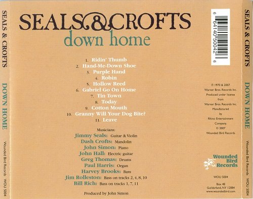 Seals & Crofts - Down Home (Reissue) (1970/2007)