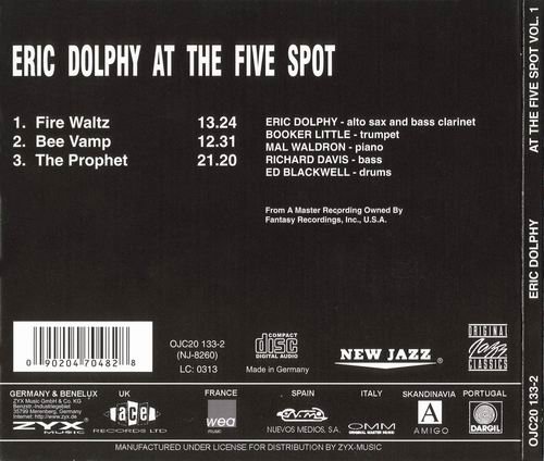 Eric Dolphy - At The Five Spot, vol.1 (1961) CD Rip