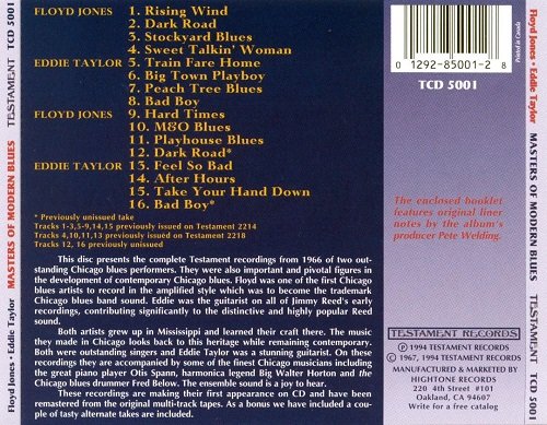 Floyd Jones & Eddie Taylor - Masters Of Modern Blues (Reissue) (1966/1994)