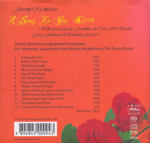 Jeremy Monteiro Trio - A Song For You, Karen (2003) [SACD]