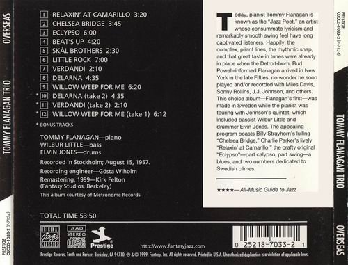 Tommy Flanagan Trio - Overseas (1957) CD Rip