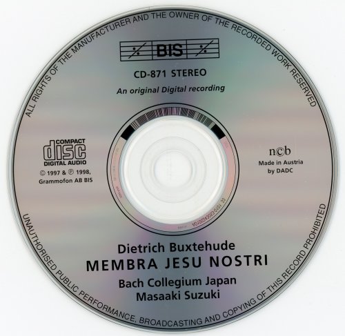 Bach Collegium Japan, Masaaki Suzuki - Buxtehude: Membra Jesu Nostri, BuxWV 75 (2010)