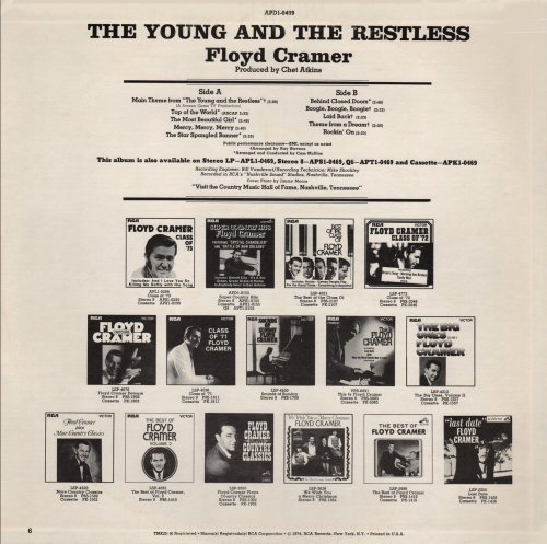 Floyd Cramer - The Young and the Restless (1974) [Vinyl]