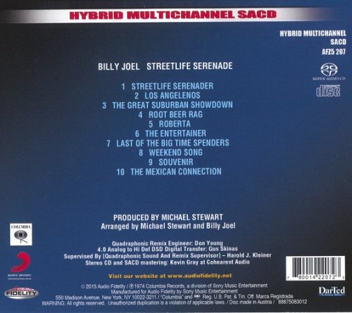 Billy Joel - Streetlife Serenade (1974) [2015 SACD]