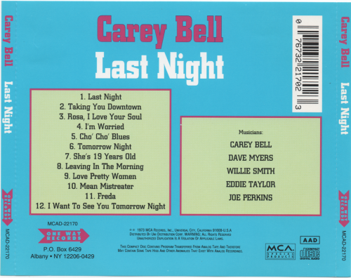 Carey Bell - Last Night (1973)