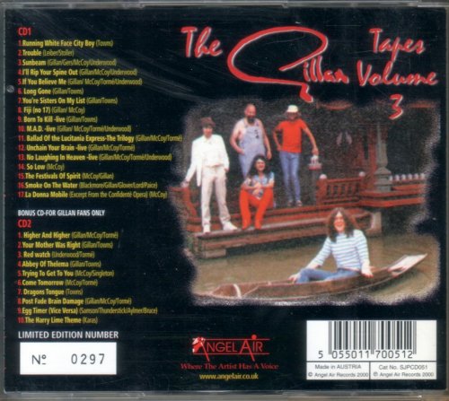 Gillan - The Gillan Tapes Volume 3 (2000) {Japanese Limited Edition, Numbered}