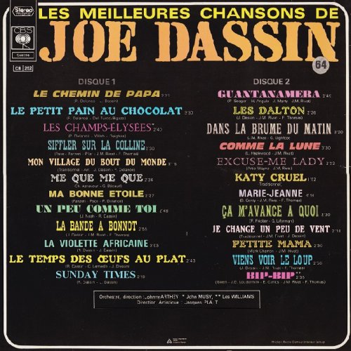 Joe Dassin - Les Meilleures Chansons De Joe Dassin (2 LP) 1969